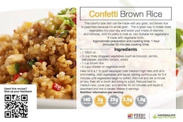 Herbalife Confetti Brown Rice Card