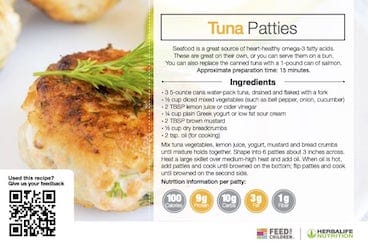 Herbalife Nutrition Tuna Recipe Card