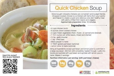 Herbalife Quick Chicken Soup Card
