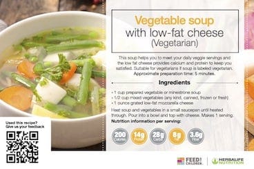 Herbalife Vegetable Soup Card